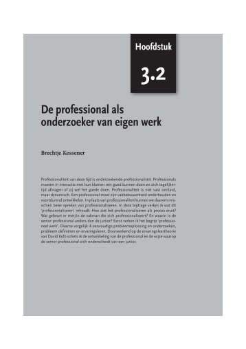 De professional als onderzoeker van eigen werk - Sioo