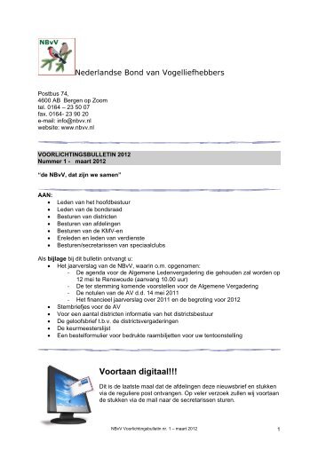 Download hier - De Nederlandse Bond van Vogelliefhebbers