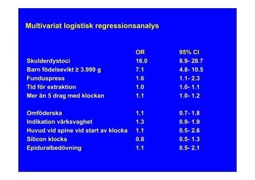 Obstetriska plexus brachialisskador - SFOG