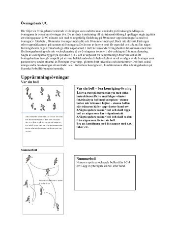 Övningsbank - Ulf carlsson - Svenskalag.se