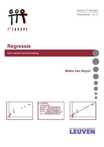 Cahier 3: Regressie