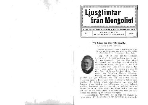 Ljusglimtar från Mongoliet 1930 avd 1