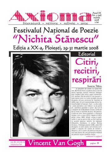 “Nichita Stãnescu” - revista-axioma - 3x.ro