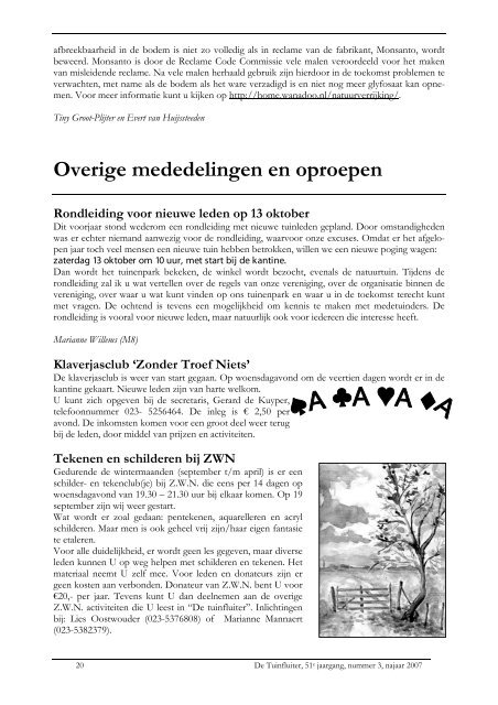 De Tuinfluiter nr. 3 najaar 2007 - Zwn Volkstuinen