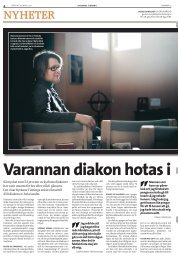 Läs artiklarna om diakoners utsatthet i Kyrkans Tidning