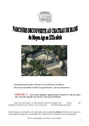 Introduction par le guide à l'histoire et à l ... - Château de Blois