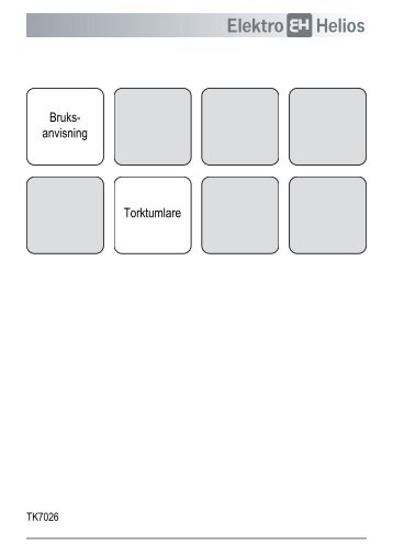 Torktumlare Elektro Helios Modell TK7026 - Sigtunahem