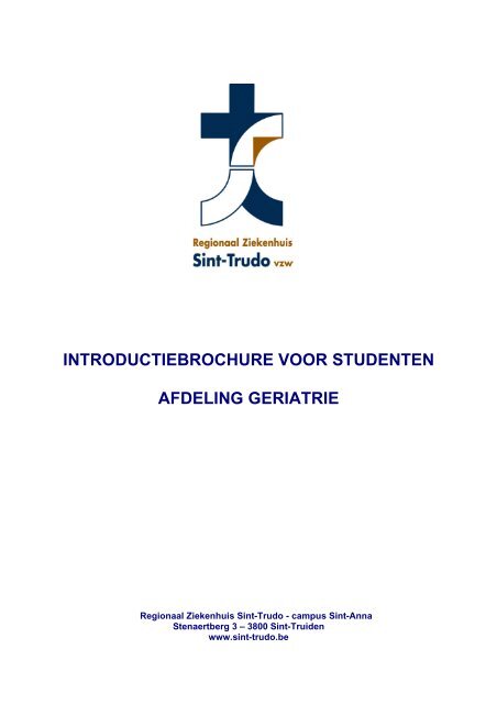geriatrie.pdf - regionaal ziekenhuis Sint-Trudo