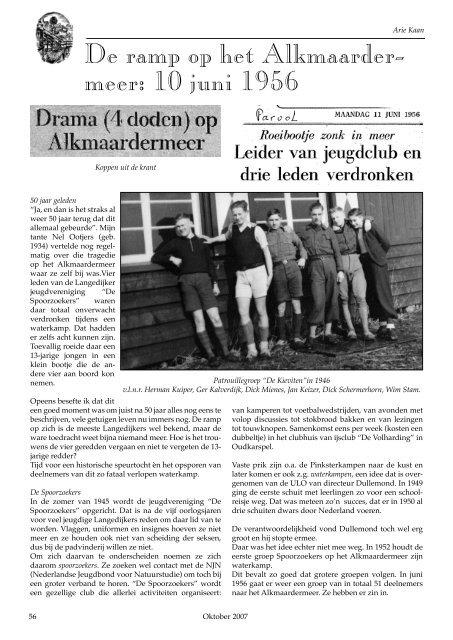 Van Otterplaat tot Groenveldsweid, jaargang 2007 - Stichting ...