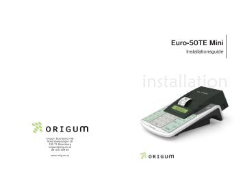InstallationsGuide Elcom Euro-50TE Mini - Origum Distribution AB