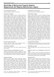 World Map of Matrimonial Property Regimes Mappemonde des ...