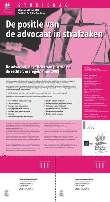 S t u d i e d a g de advocaat, de officier van justitie en de rechter ...