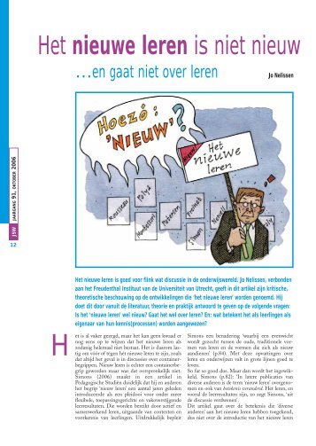 Het nieuwe leren is niet nieuw...en gaat niet over leren - jsw