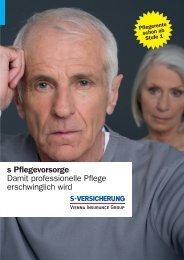 s Pflegevorsorge Damit professionelle Pflege erschwinglich wird