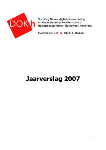 Jaarverslag 2007 - DOKh