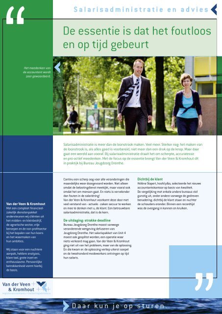 Leaflet Salarisadministratie en advies - Van der Veen & Kromhout
