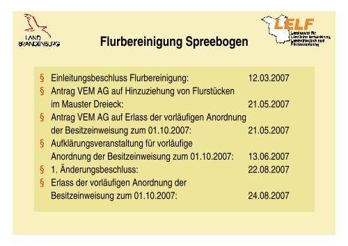 Flurbereinigung Spreebogen