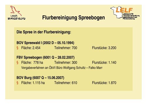 Flurbereinigung Spreebogen