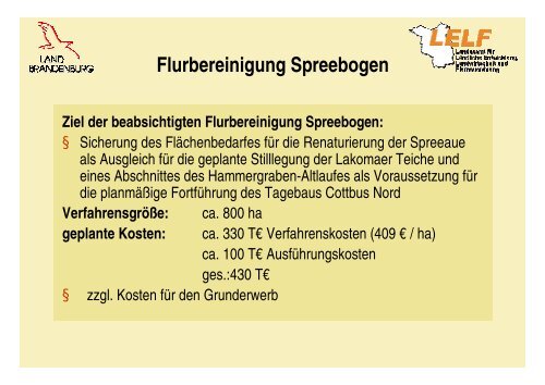 Flurbereinigung Spreebogen