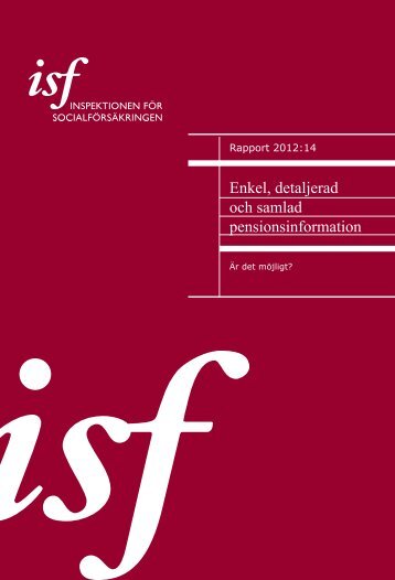 Ladda ned som PDF - Inspektionen för socialförsäkringen