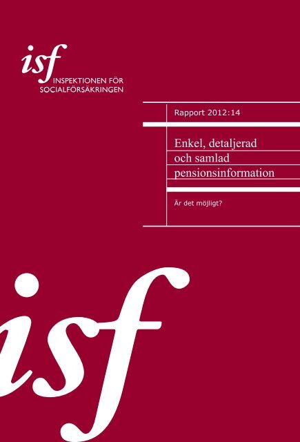 Ladda ned som PDF - Inspektionen för socialförsäkringen