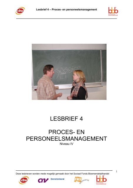 lesbrief 4 proces- en personeelsmanagement - Bloemspecialist.nl