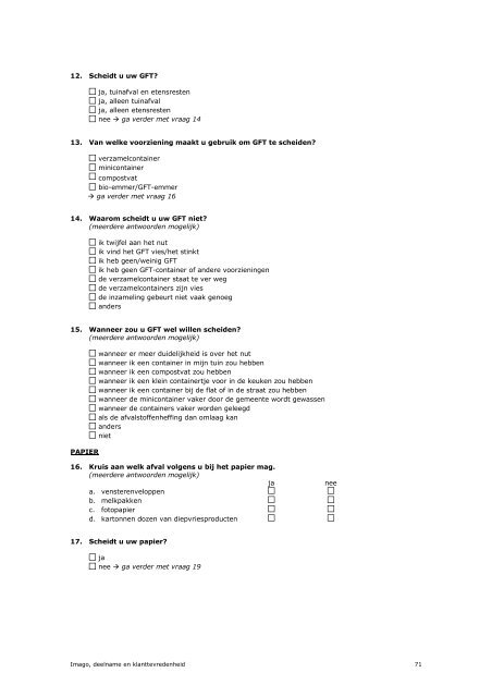 Huisvuilinzameling en reiniging door Netwerk - Onderzoekcentrum ...