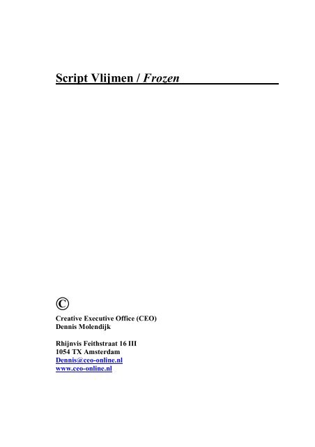 Script Vlijmen / Frozen - CEO-online