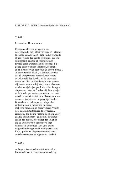 LIEROP RA BOEK 32 (transcriptie Mv Helmond) - Heemkundekring ...