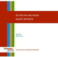 Handout delphi onderzoek - Samenspraak Advies