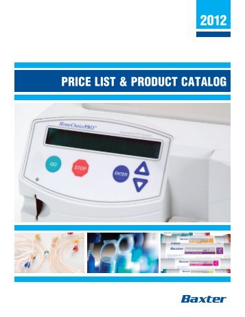 PRICE LIST & PRODUCT CATALOG - Baxter