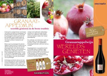 Granaatappelwijn, Werelds genieten! - Hortus