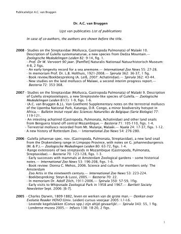 Lijst PubACvB_1948 - science . naturalis