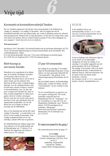 Info 5 november 2004 Web - Gemeente Diepenbeek