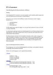 onderhoudsplan - Bewonersvereniging EVA-Lanxmeer