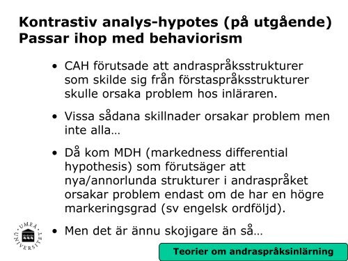 Länk till Bosses presentation - Umeå universitet