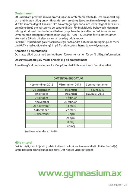 Studieguide - Ålands Gymnasium