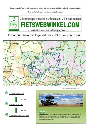 knooppuntenroute Hoge Veluwe - 53,8 km - ca ... - Fietsknooppunten