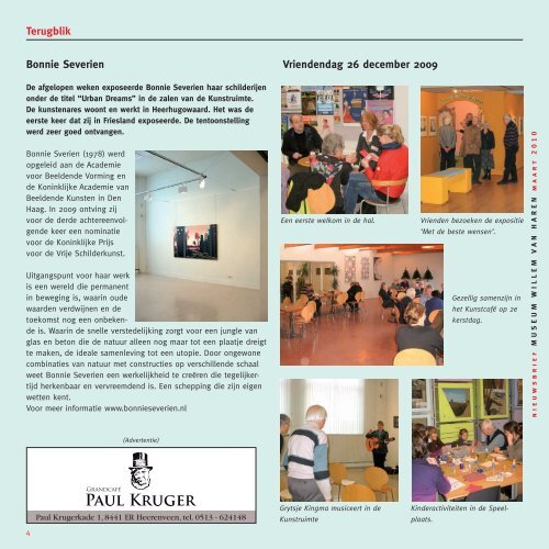 Nieuwsbrief nr. 41, maart 2010 - Museum Willem van Haren