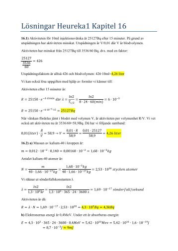 Lö sningar Heureka1 Kapitel 16