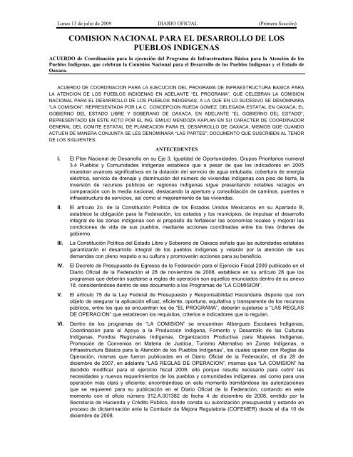 comision nacional para el desarrollo de los pueblos indigenas