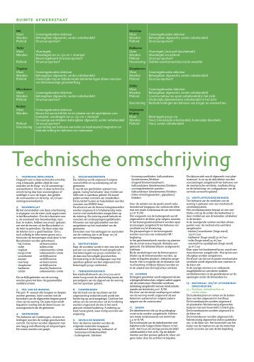 Technische omschrijving - Postweg Wagenberg