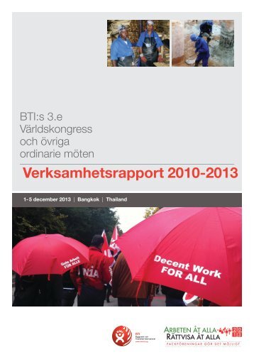 Verksamhetsrapport 2010-2013 - BWI 2013 World Congress