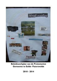 Beleidsplan 2010 - Protestantse gemeente Eelde - Paterswolde