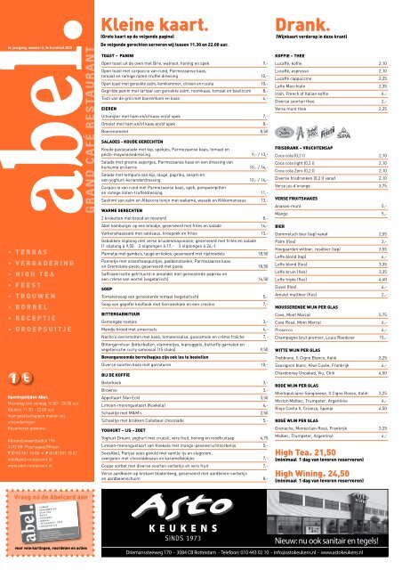 download de menukaartkrant - Abel - grand café restaurant