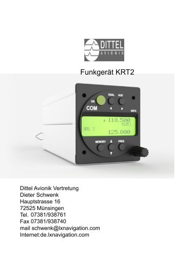 Dittel-Avionik-Funkgeräte und Transponder