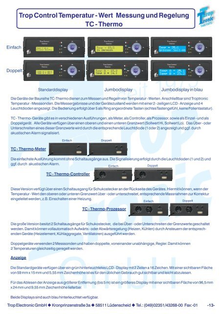 Katalog - Trop-Electronic GmbH