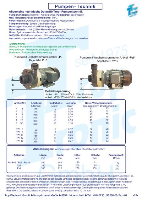 Katalog - Trop-Electronic GmbH