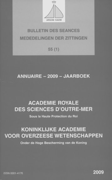 (2009) n°1 - Royal Academy for Overseas Sciences