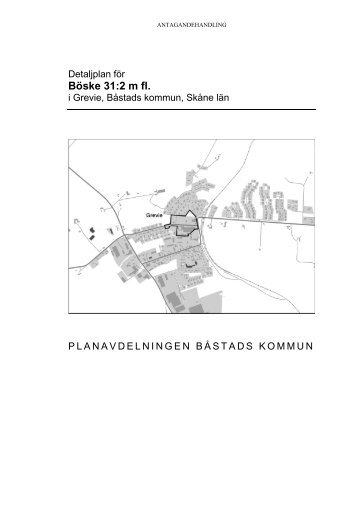 Antagande Planbeskrivning Böske 31 2 - Båstads kommun